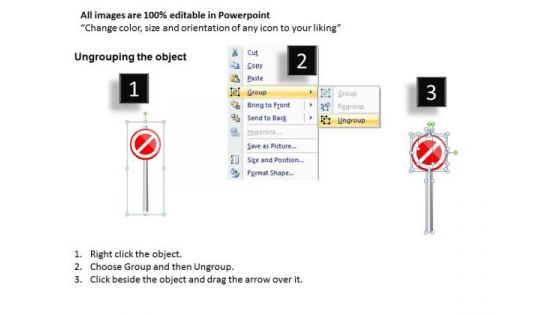 Road Signs With Arrows And Exclamation Marks PowerPoint Slides Ppt