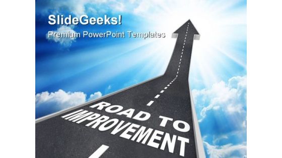 Road To Improvement Success PowerPoint Templates And PowerPoint Backgrounds 0111