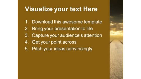 Road To The Future Nature PowerPoint Themes And PowerPoint Slides 0811