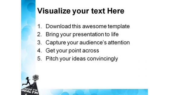 Road To Wealth People PowerPoint Themes And PowerPoint Slides 0811