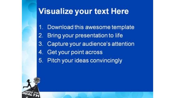 Road To Wealth People PowerPoint Themes And PowerPoint Slides 0811