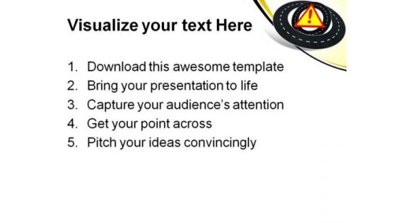 Road Warning Travel PowerPoint Themes And PowerPoint Slides 0711