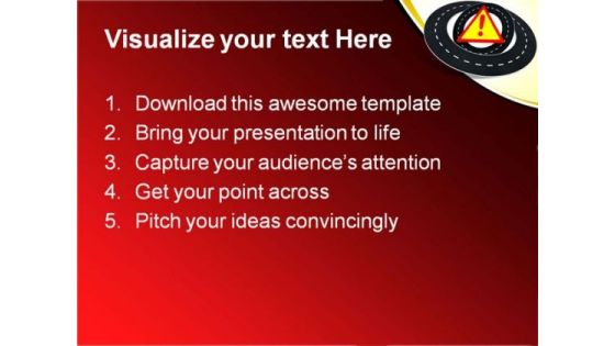 Road Warning Travel PowerPoint Themes And PowerPoint Slides 0711