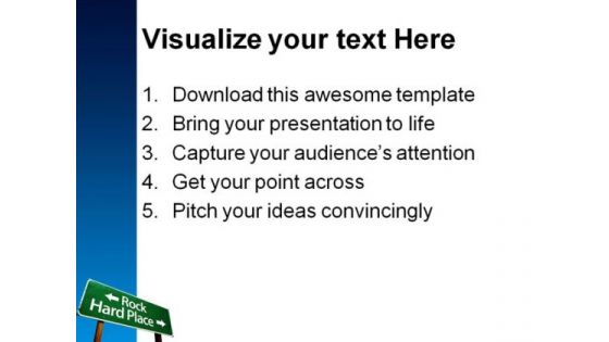 Rock Hard Place Symbol PowerPoint Themes And PowerPoint Slides 0811