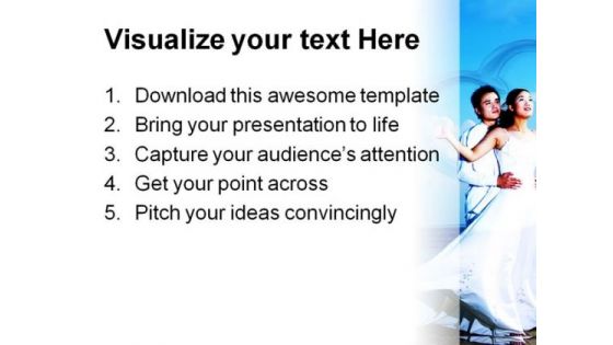 Romantic Couple Abstract PowerPoint Template 0610