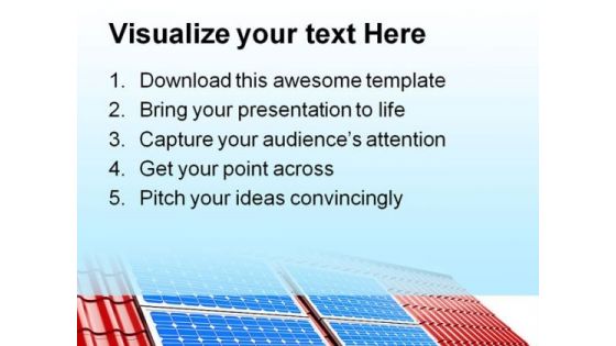 Roof Solar Panels Technology PowerPoint Themes And PowerPoint Slides 0211