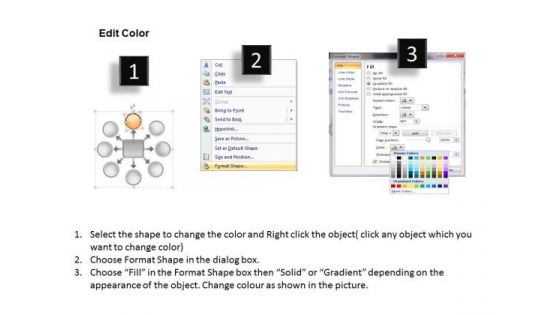 Round Demonstration Of 8 Diverging Process Flows Circular Arrow PowerPoint Slides