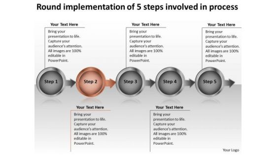 Round Implementation Of 5 Steps Involved Process Create Flow Chart PowerPoint Templates Round Implementation Of 5 Steps Involved Process Create Flow Chart PowerPoint Templates