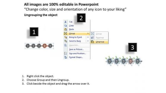 Round Implementation Of 5 Steps Involved Process Freeware Flowchart PowerPoint Slides