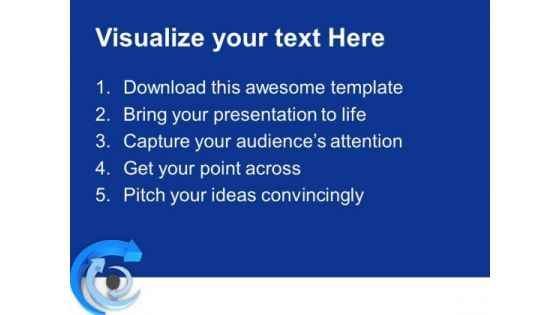 Rounded Blue Arrows PowerPoint Templates Ppt Backgrounds For Slides 0713
