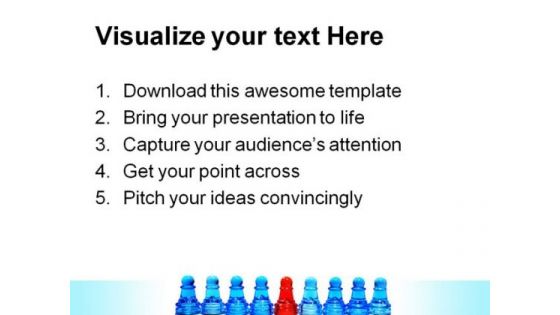 Row Of Pawns Leadership PowerPoint Themes And PowerPoint Slides 0711