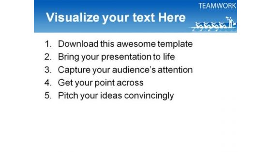 Rowing Team People Teamwork PowerPoint Template 1110
