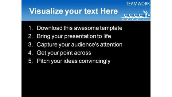 Rowing Team People Teamwork PowerPoint Template 1110