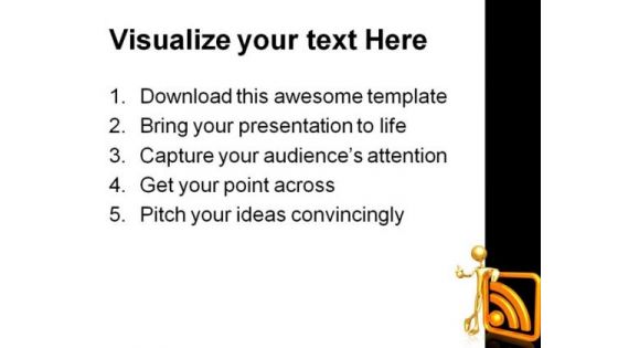 Rss Networking Symbol PowerPoint Themes And PowerPoint Slides 0811
