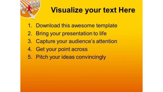 Run For The Success PowerPoint Templates Ppt Backgrounds For Slides 0713