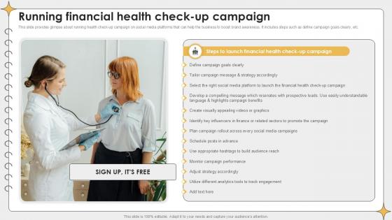Running Financial Health Check Planning Outreach Campaigns PPT Example