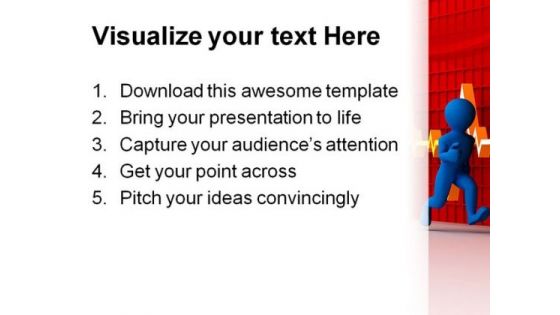 Running Man Business PowerPoint Template 1110