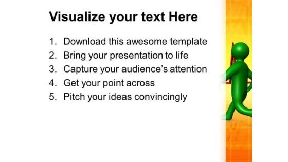 Running Man Heartbeat Medical PowerPoint Templates And PowerPoint Themes 0612