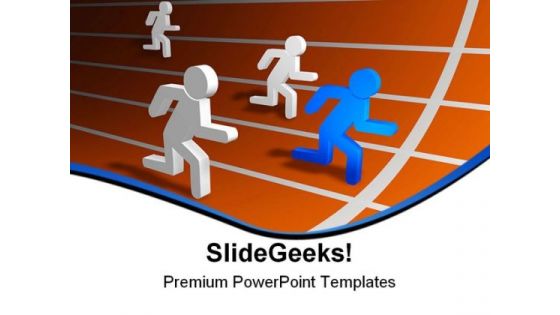 Running Man Success PowerPoint Themes And PowerPoint Slides 0811