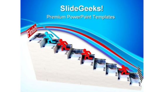 Running Men Success PowerPoint Templates And PowerPoint Backgrounds 0811