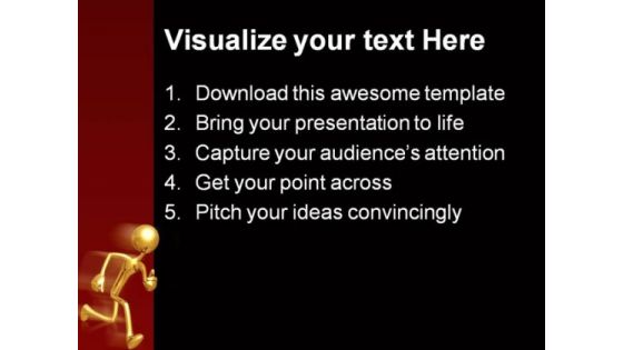 Running People PowerPoint Template 0910