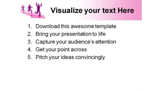 Running People Success PowerPoint Themes And PowerPoint Slides 0811