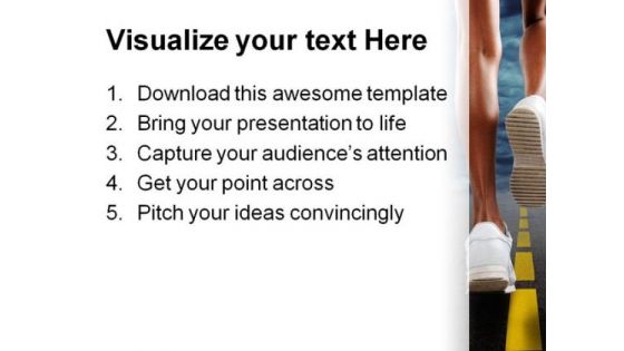 Running Sports PowerPoint Template 0610