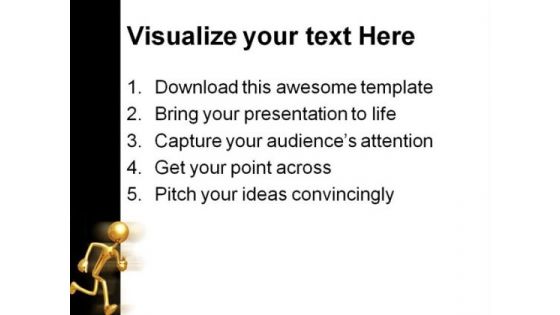 Running Success PowerPoint Templates And PowerPoint Backgrounds 0811
