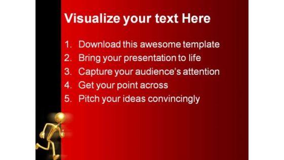 Running Success PowerPoint Templates And PowerPoint Backgrounds 0811