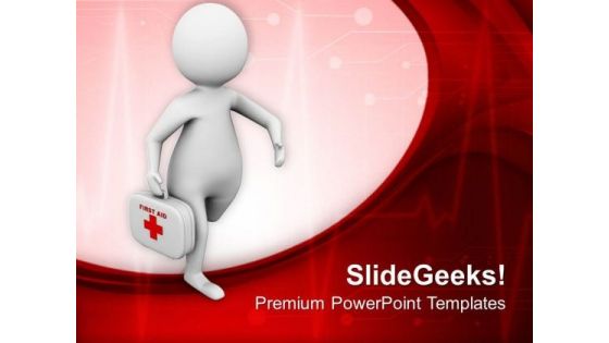 Running To Give Medical Aid PowerPoint Templates Ppt Backgrounds For Slides 0513
