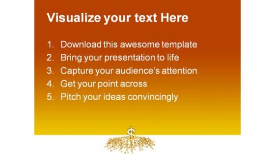 Running Towards Dollar Business PowerPoint Themes And PowerPoint Slides 0811