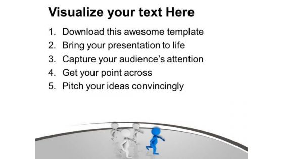 Running Towards Success Is Not Easy PowerPoint Templates Ppt Backgrounds For Slides 0713