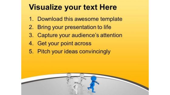 Running Towards Success Is Not Easy PowerPoint Templates Ppt Backgrounds For Slides 0713