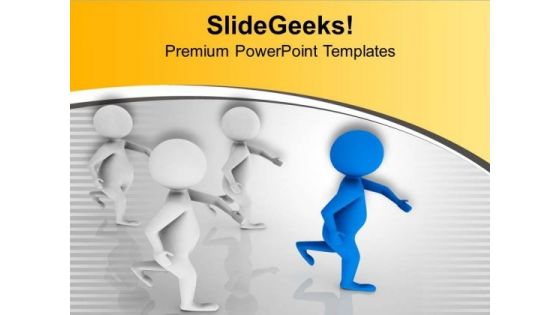 Running Towards Success Is Not Easy PowerPoint Templates Ppt Backgrounds For Slides 0713