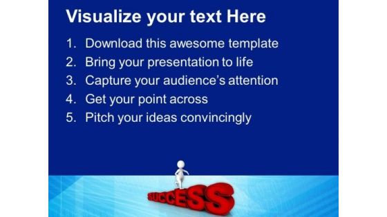 Running Towards Success Path PowerPoint Templates Ppt Backgrounds For Slides 0713