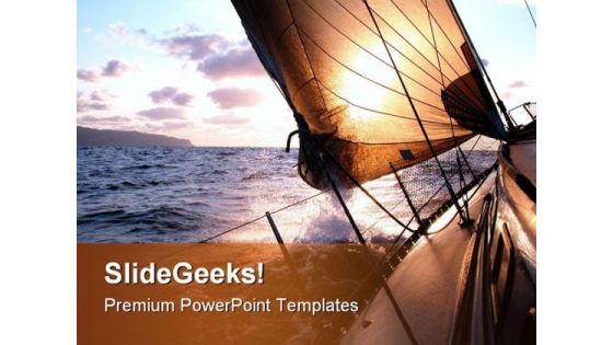 Sailing Sunset Nature PowerPoint Templates And PowerPoint Backgrounds 0811