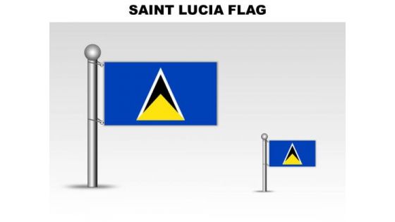 Saint Lucia Country PowerPoint Flags