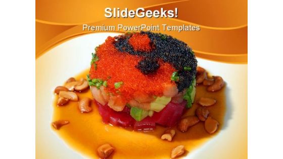 Salad Of Caviar Vegetable Food PowerPoint Themes And PowerPoint Slides 0211