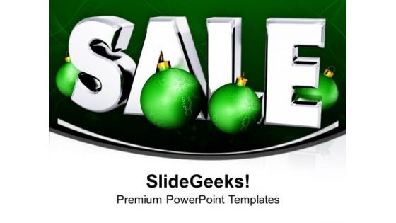 Sale Baubles Christmas PowerPoint Templates Ppt Backgrounds For Slides 1112