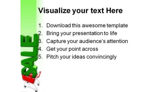 Sale Cart Shopping Marketing PowerPoint Themes And PowerPoint Slides 0411