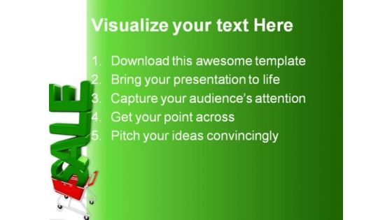 Sale Cart Shopping Marketing PowerPoint Themes And PowerPoint Slides 0411