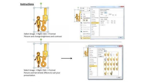 Sales Concepts 3d Image Of Info Slide Characters