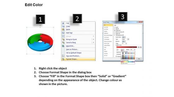 Sales Diagram 3d Circle Puzzle Diagram 3 Stages Consulting Diagram