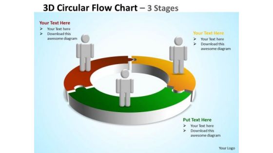 Sales Diagram 3d Circular Flow Chart 3 Stages Consulting Diagram