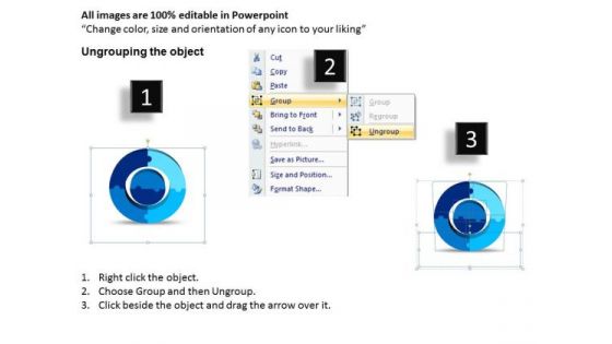 Sales Diagram 3d Circular Flow Diagram Puzzle 3 Business Diagram