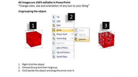 Sales Diagram 3d Cubes Built Out Of Puzzle Pieces Consulting Diagram