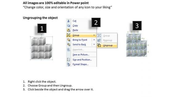 Sales Diagram 3d Cubes With Numbers Consulting Diagram