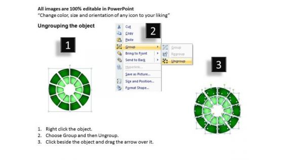 Sales Diagram 3d Double Concentric Rings Pieces 2 Strategy Diagram