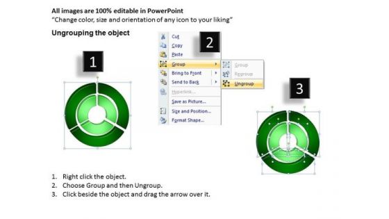 Sales Diagram 3d Double Concentric Rings Pieces 3 Consulting Diagram