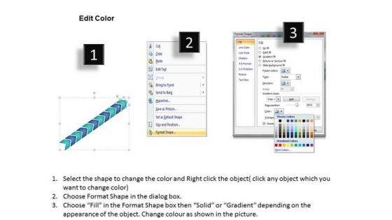 Sales Diagram 3d Linear Arrow 11 Stages Strategy Diagram